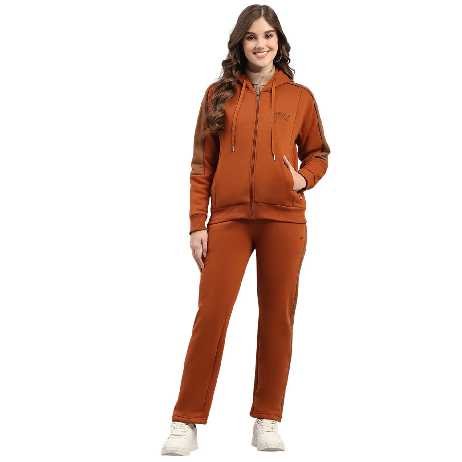 Monte Carlo Womens Regular Fit Printed Hooded Full Sleeve Winter Tracksuit Sportswear Set with Jacket and Lower | Comfortable Activewear for Gym Running & Training (Pack Of 1)-picture-32