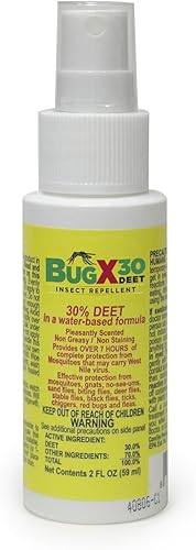 Miniatura 9 de Bug X 30 Spray repelente de mosquitos, garrapatas e insectos con 30% DEET (botella de 8 onzas), más de 7 horas de protección contra 12 tipos de
