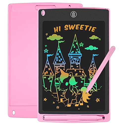 NEWYES Jouet Fille 2, 3, 4, 5, 6,7,8,9 Ans, Tablette Dessin Enfant 8,5 Pouces Jeu Educatif pour Tout-Petits Cadeau Anniversaire, Jouets éducatifs pour Fille Cover