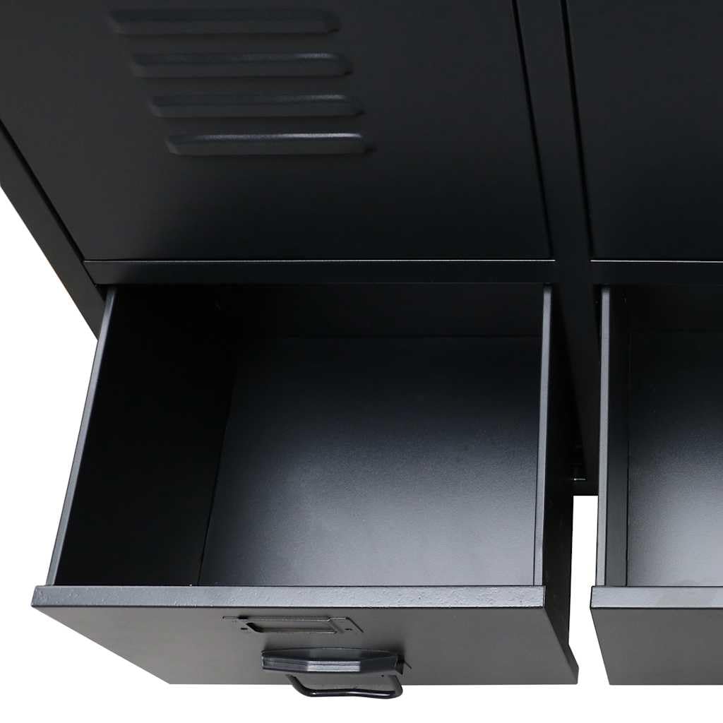 vidaXL Armadio in Metallo Stile Industriale 67x35x107cm Nero Schedario Ufficio