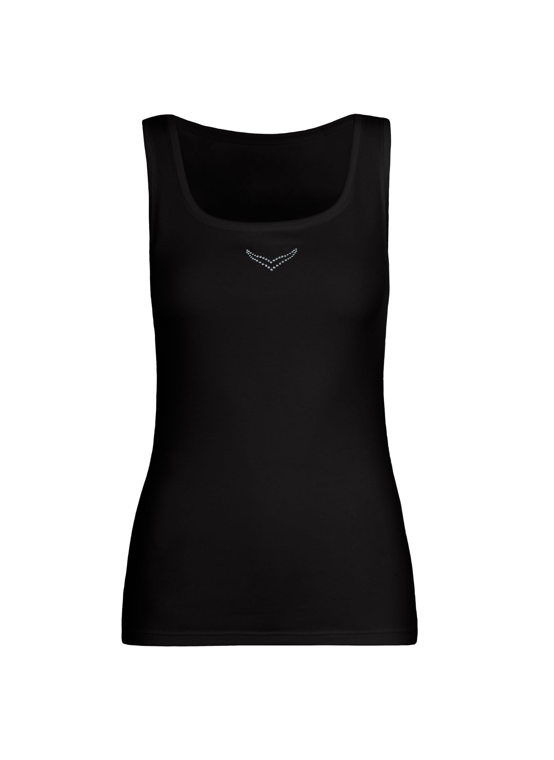 TRIGEMA Trägershirt mit Kristallsteinen