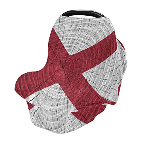 Alabama Flag Retro Wood Car Seat Cover