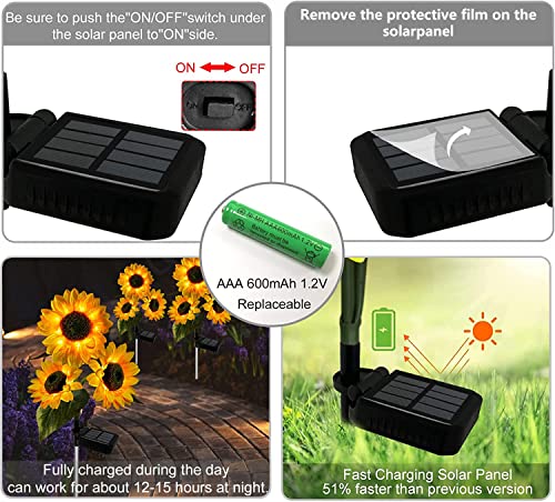 3-Pack-Sunflower-Solar-Lights-Outdoor-Decor-with-3-LED-Sunflower-Yellow-Flower-Lights-Decorative-Waterproof-for-Patio-Lawn-Garden-Yard-Pathway-Decoration 3 Pack Sunflower Solar Lights Outdoor Decor with 3 LED Sunflower Yellow Flower Lights Decorative Waterproof for Patio Lawn Garden Yard Pathway Decoration