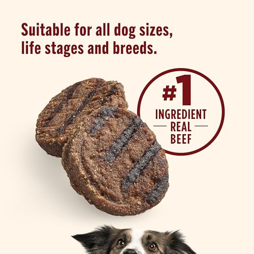 Image of Beef Burger with Bison , 12 oz. Bag : Rachael Ray Nutrish Real Meat Dog Treats