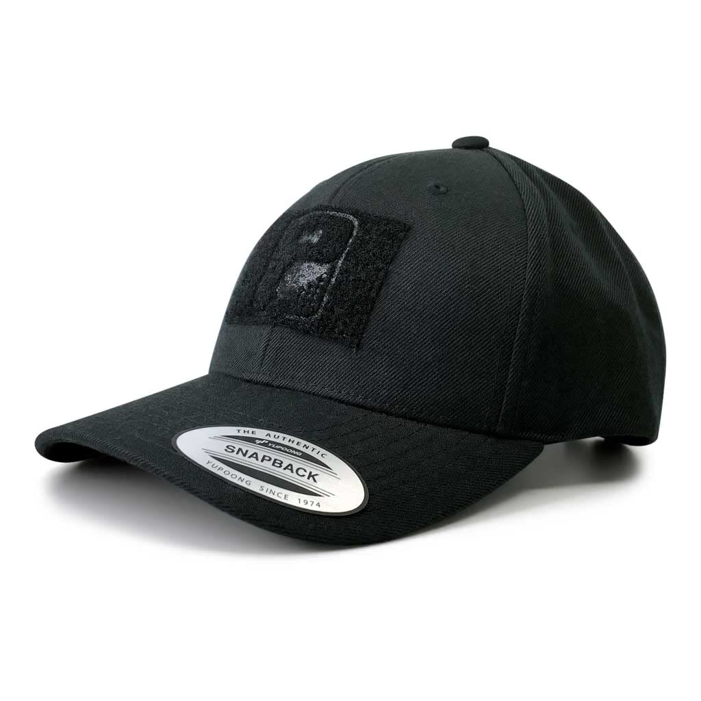 P PULLPATCHPull Patch Tactical Hat, Baseball Cap | Authentic Snapback Premium Curved Bill | 2x3 in Hook and Loop Surface to Attach Morale Patches | 6 Panel | Black | Free US Flag Patch Included