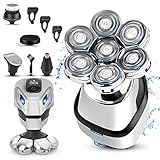 7D Electric Razor for Men and Women, 5 in 1 Head Shavers for Bald Men, Electric Rotary Razor Grooming Kit, Cordless Electric Shavers USB Rechargeable Waterproof