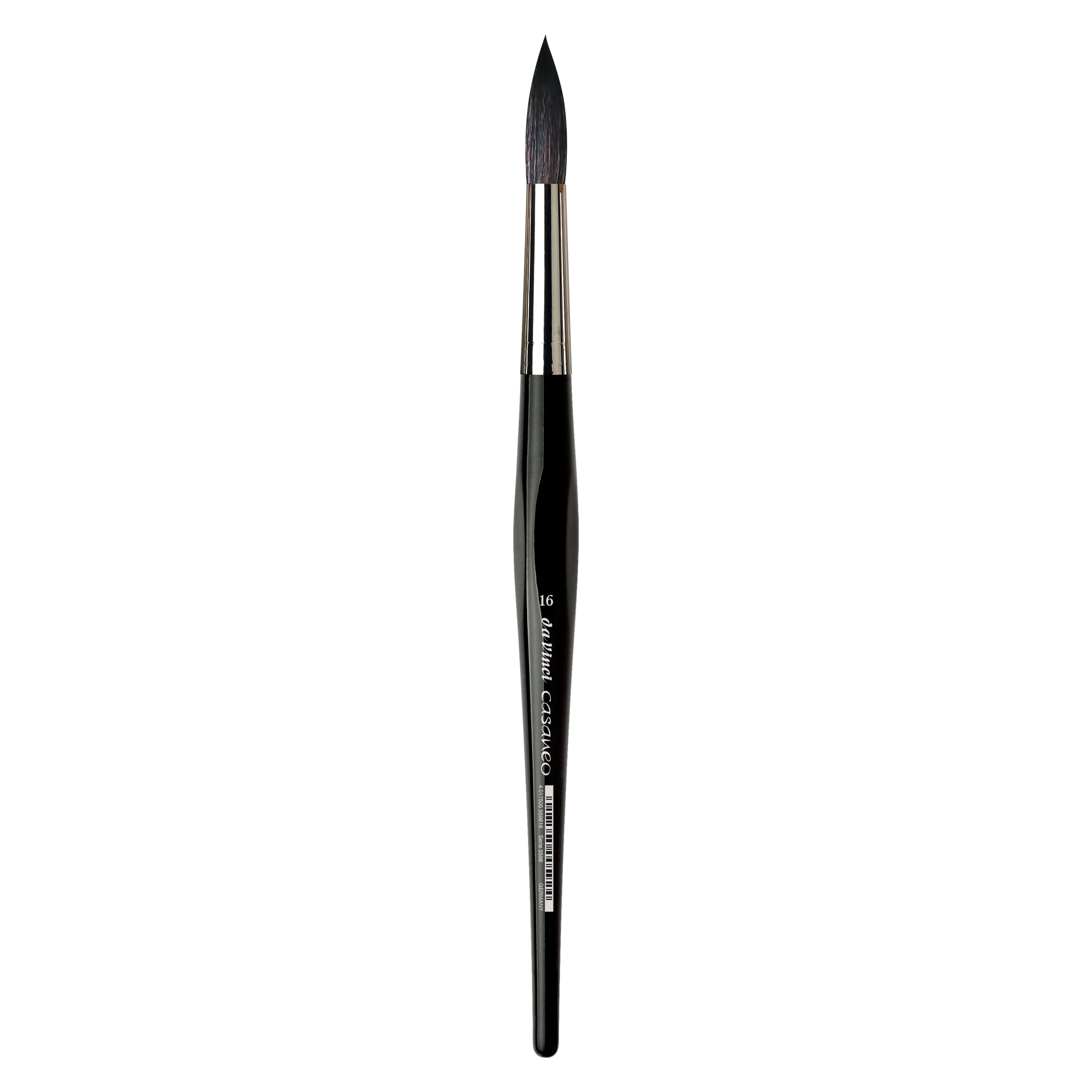da Vinci, CASANEO, watercolour brush, synthetic fibres, artist brush, watercolour painting, liquid acrylic paints, made in Germany, round, size 16