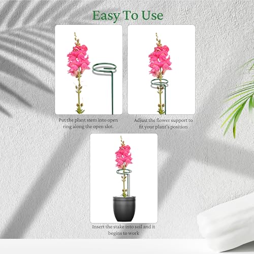 Image of Bombay Greens 18 Inches Plant Supporting Metal Garden Stake Trellis for Outdoor Plants - Set of 5