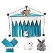 PAPIEEED Cachette d'angle pour petit animal de compagnie, cochon d'Inde, cachette en sucre, habitat pour hamster, jouet réversible pour chinchilla, hérisson, rat