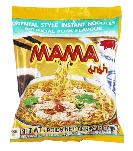 MAMA Instant Noodles Artificial Pork Flavor,30 Pkgs.x 2.12 Oz.(60g)