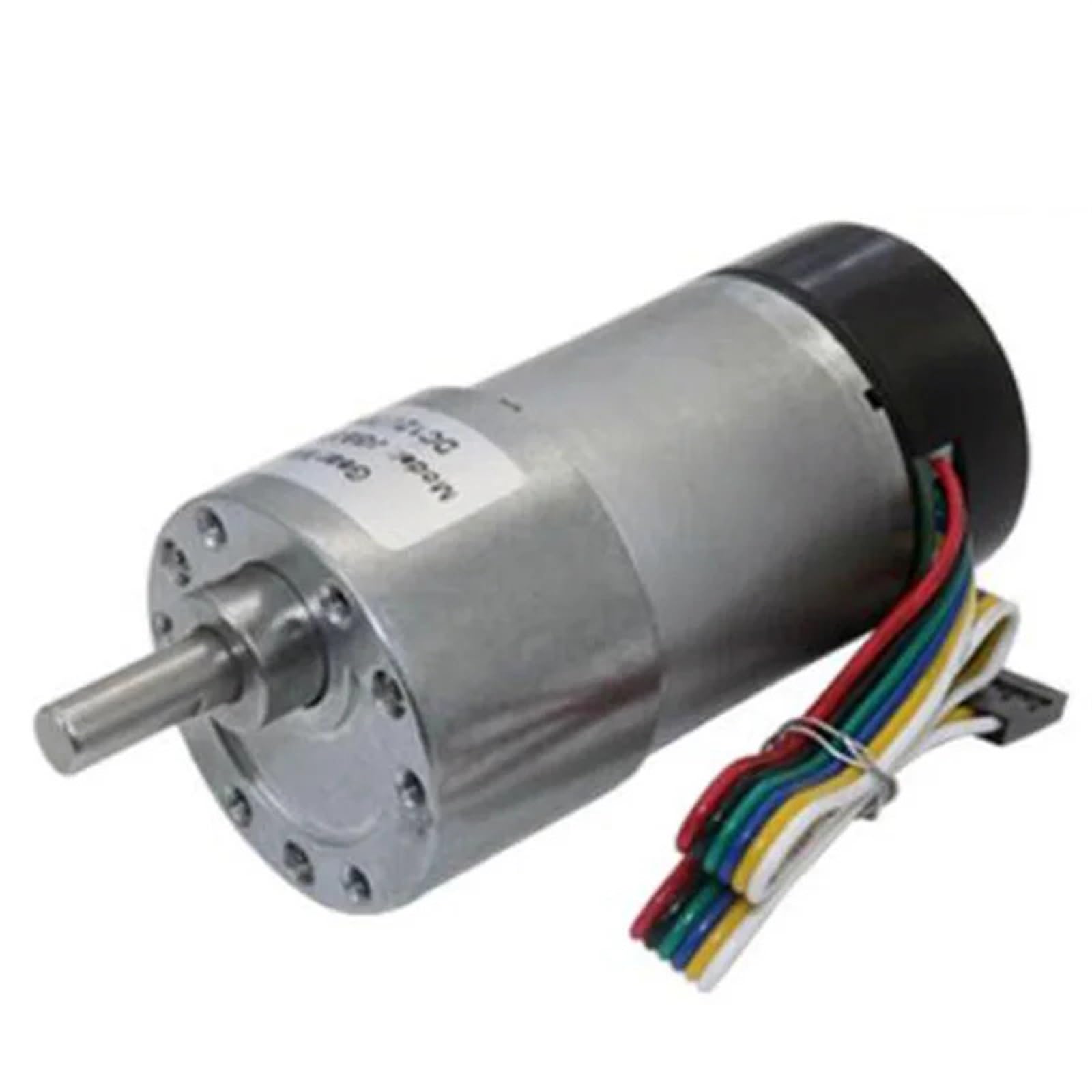 Motorreductor de 12 V-24 V CC, 6-1600 RPM, codificador Hall, Caja de Engranajes metálica eléctrica, codificador de Alto par, Reductor de motorreductor.(Only Motor,24V 12 RPM)