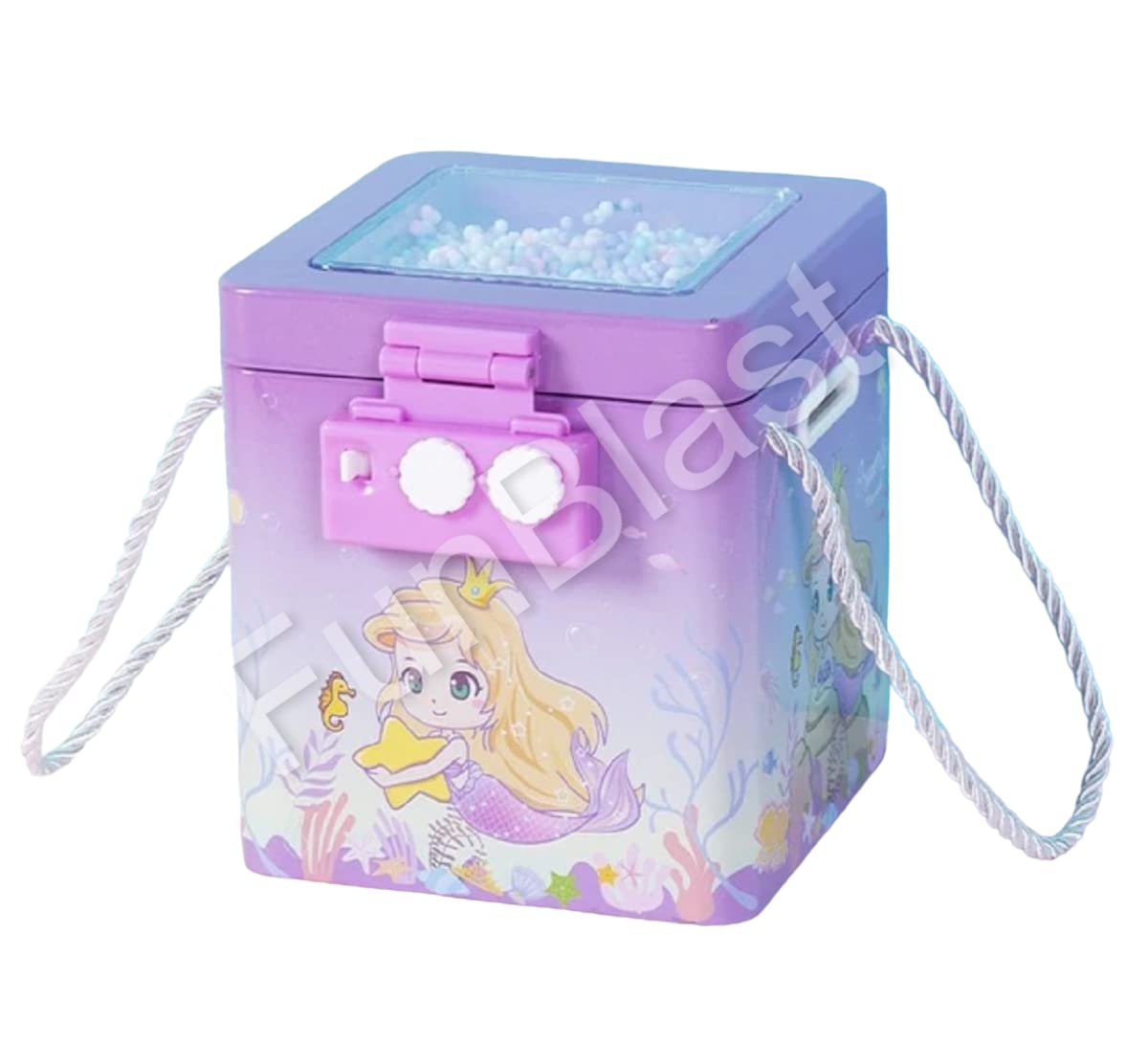 FunBlast Piggy Bank - Mermaid Coin Box for Girls, Money Bank with Password, Piggy Bank for Kids, Money Box for Kids, Coin Box with Password, Kids Coin Box for Girls, Best Return Gifts for Kids - Pink
