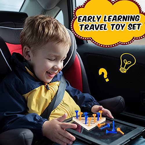 Skylety 12 Pack Triangle Peg Juegos de Mesa de Madera miniatura 5