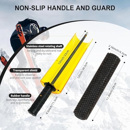 Zestaw pędzli woskowych narciarskich z uchwytem, oś 300 mm, zestaw 3 szczotek, nylon, mosiądz, włosie końskie do wiertarki elektrycznej, snowboardu