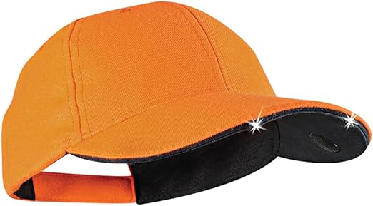 Panther Vision POWERCAP 20/00 LED Lighted Hats - High Output Ultra-Bright Hands Free LED Lighted Battery Powered Cap - Blaze Orange (CL2-280032)