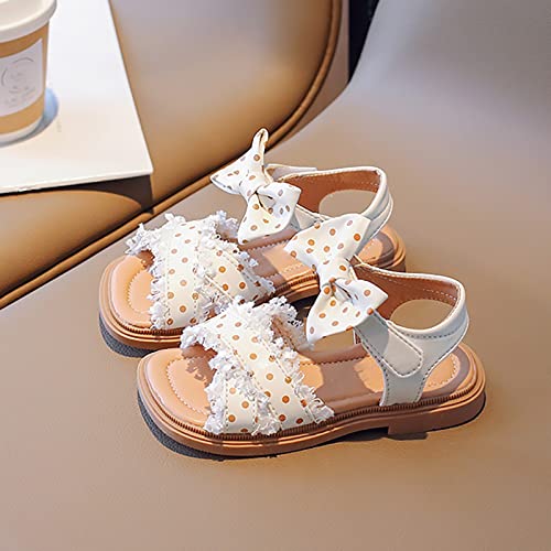Toddler Kids Girl Open-toe Casual Sandal Low Heel Hook & Loop Ankle Strap Bow Soft Sole Party Dress Shoes2
