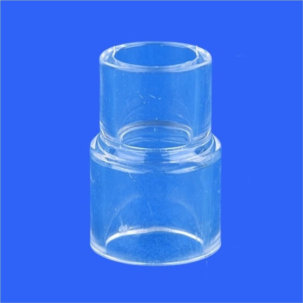 Dfrywdgsey One Color Acrylic Transparent Tube, 5Pcs Clear Acrylic Pipe Variable Diameter Direct Connectors, Aquarium Fish Tank Joints Water Tube Fittings(20 * 25Mm)