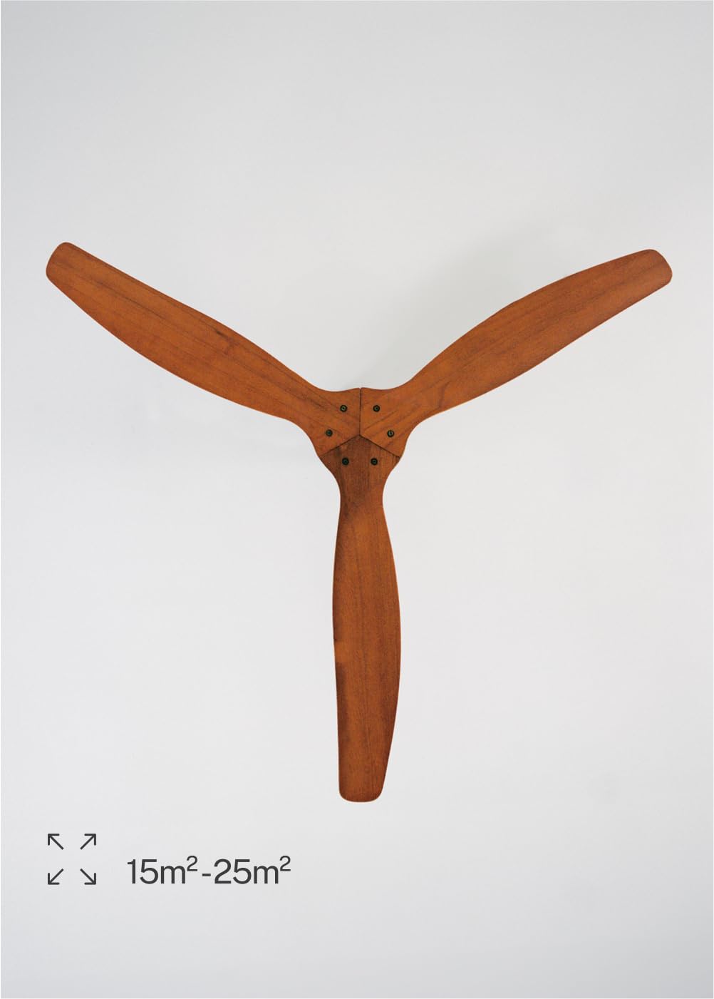 CREATE / WINDCALM NATURAL WOOD M/Deckenventilator Nickel Dunkelholzflügel mit Fernbedienung / 40W, Timer, Ø132 cm, 6 Geschwindigkeiten, Sommer-Winterbetrieb