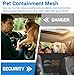 Wellbro Dog Car Backseat Barrier, Padded and Durable Nylon Net Pet Barrier, Vehicle Travel Dog Fence with 2 Mesh Windows, for Safe Driving, Easy to Install and Adjust for All Cars