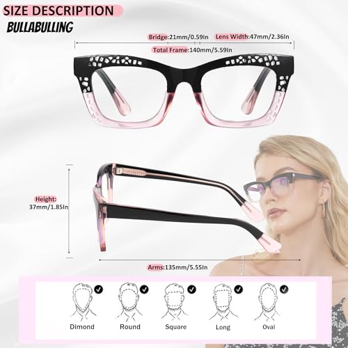 Image of 3 pack style Spring hinge Readers Blue Light Blocking Computer Square Reading Glasses for Women Men