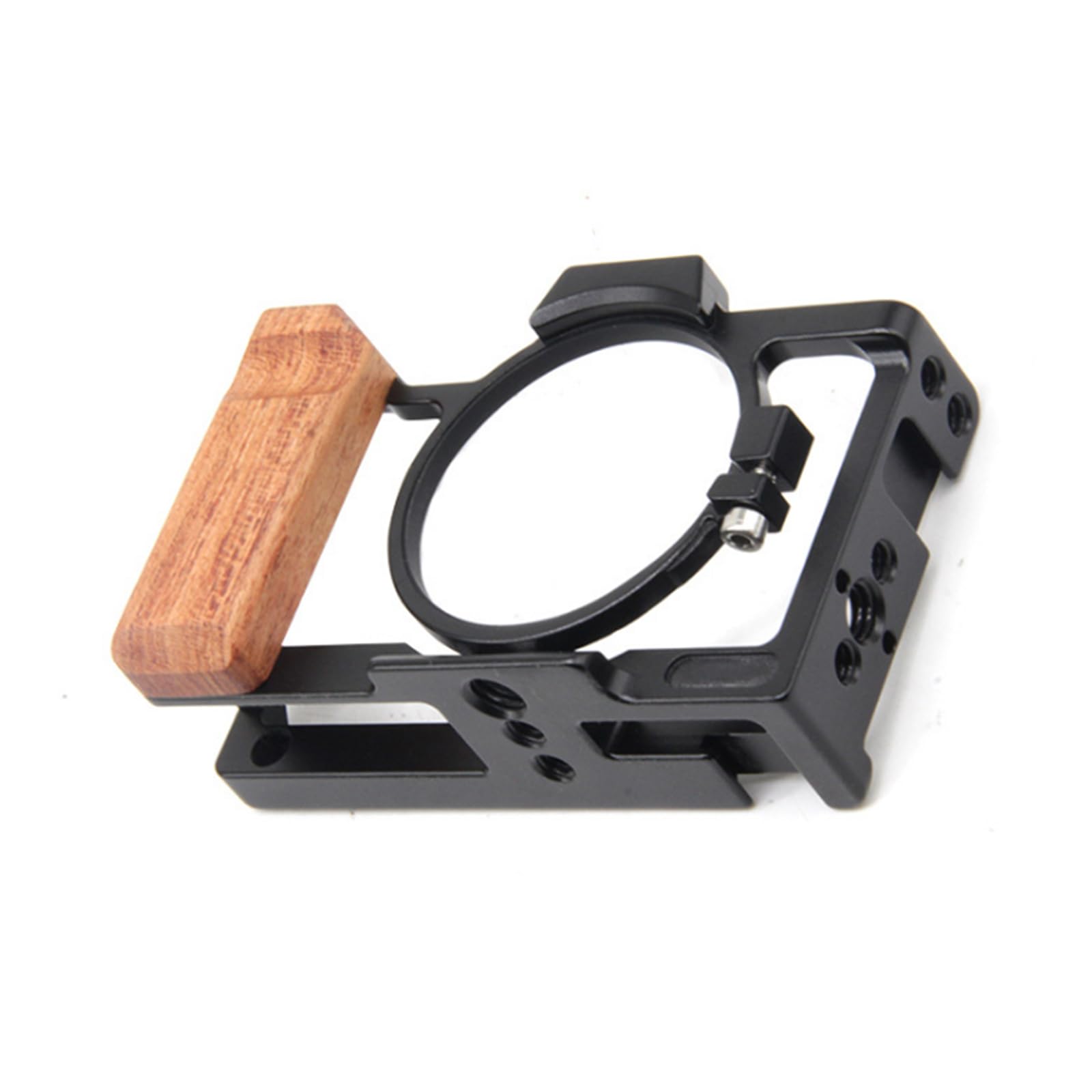 Profesjonalna klatka na aparat ze stopu aluminium do Sony ZV-1 - lekka drewniana platforma z uchwytami na zimną stopkę, śruby 1/10.2 cm i antypoślizgowa konstrukcja (YH-ZV-1-5566)