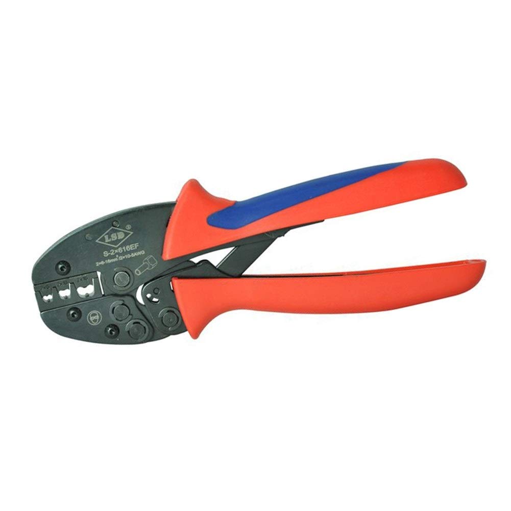 Strumento di crimpatura per Pinza a cricchetto per crimpare puntalini 2 * 6,10,16mm² 2 * 10-6AWG, Design pratico