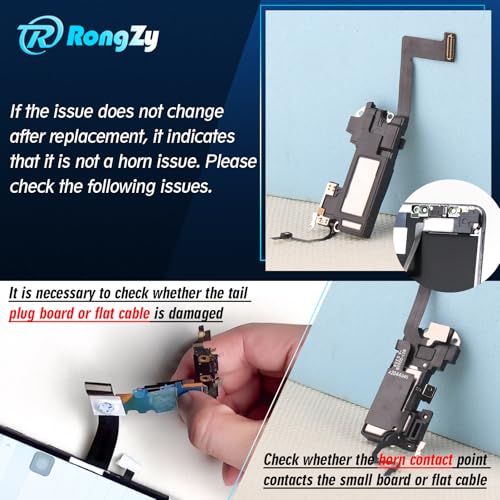 RongZy Earpiece Compatible with iPhone 12/12 Pro Earpiece Ear Speaker for iPhone 12/12 Pro Repair Replacement Part with Tools - Image 3