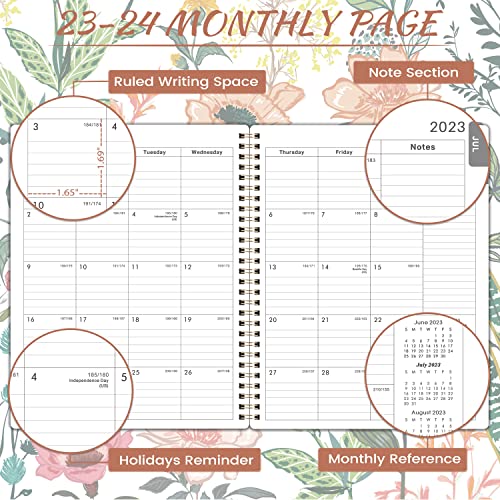 Planner 2023-2024 – Jul. 2023 – Jun. 2024, Academic Planner 2023-2024, 8" X 10" With Weekly ＆ Monthly Spread, Tabs, Twin-Wire Binding, Thick Paper, Flexible Cover, Check Boxes As To-Do Lists ＆ Notes #TOP2