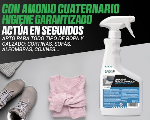 EQM - ECO-903 - Higienizante Textil de Aplicación Directa - 750 ml - Ideal para todo tipo de ropa y calzado - Secado rápido y acción inmediata - imagen 4