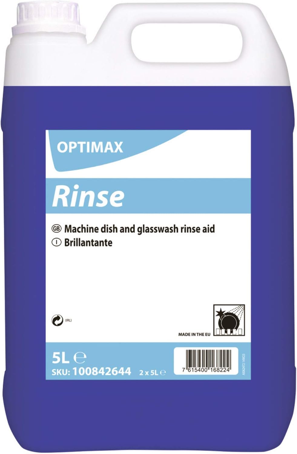 Brillantante Lavastoviglie Professionale 2 x 5L, Additivo Liquido per Risciacquo Stoviglie, Bicchieri e Posate, Asciugatura Rapida, Meno Aloni e Brillantezza Professionale