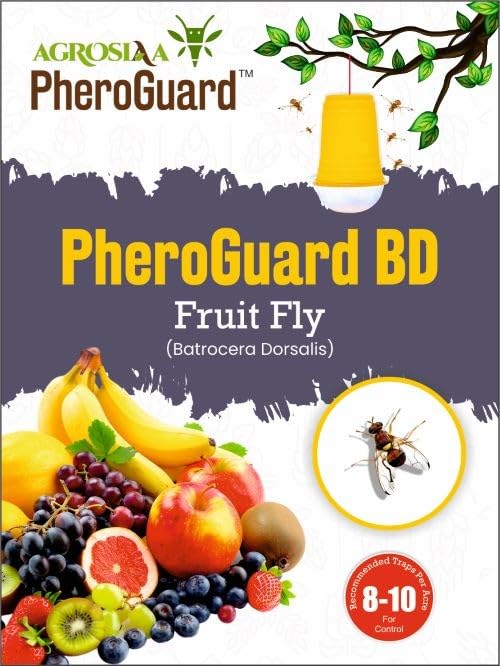 Agrosiaa Pheroguard BD Bactrocera Dorsalis Lure | Fruit Fly Control for Agriculture |Pack of 10 | 40-45 Days Effective Life | Eco-Friendly Pest Solution (Traps Not Included)