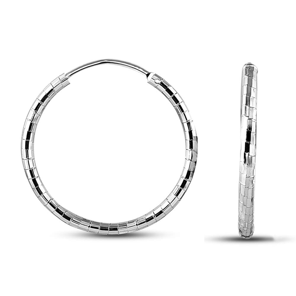 Amazon Brand - Nora Nico Womens 925 Sterling Silver BIS Hallmarked Hoop Bali Earrings 25 MM (B08X23RK3F) Amazon Price History, Amazon Price Tracker