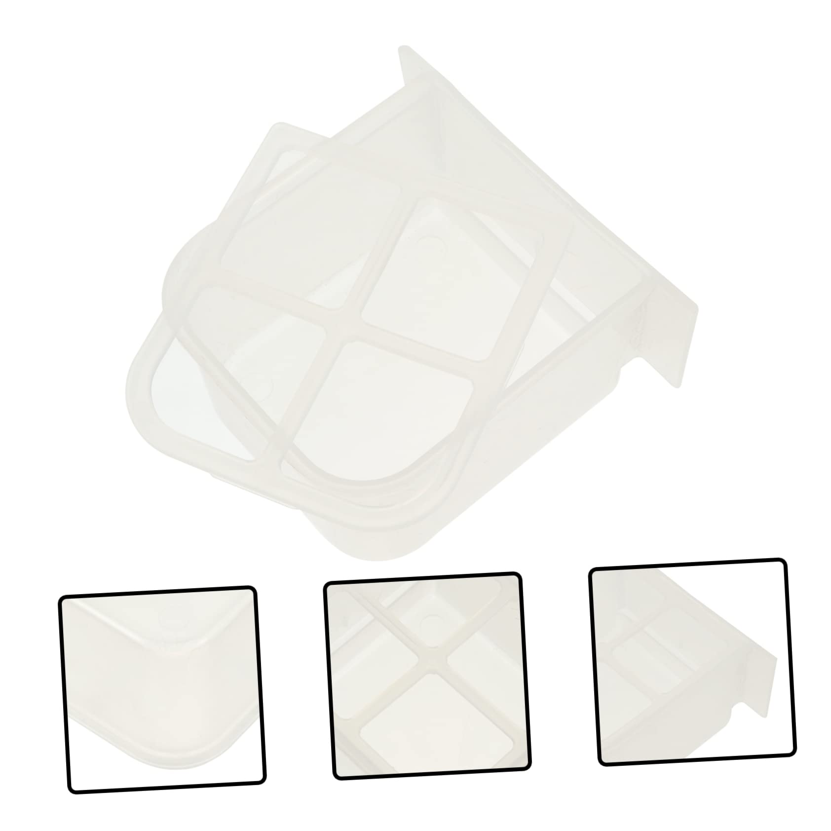 BESPORTBLE 4pcs Parrot Feeding Box Bird Cage Food Dishes for Cage Pet Feeder Plastic