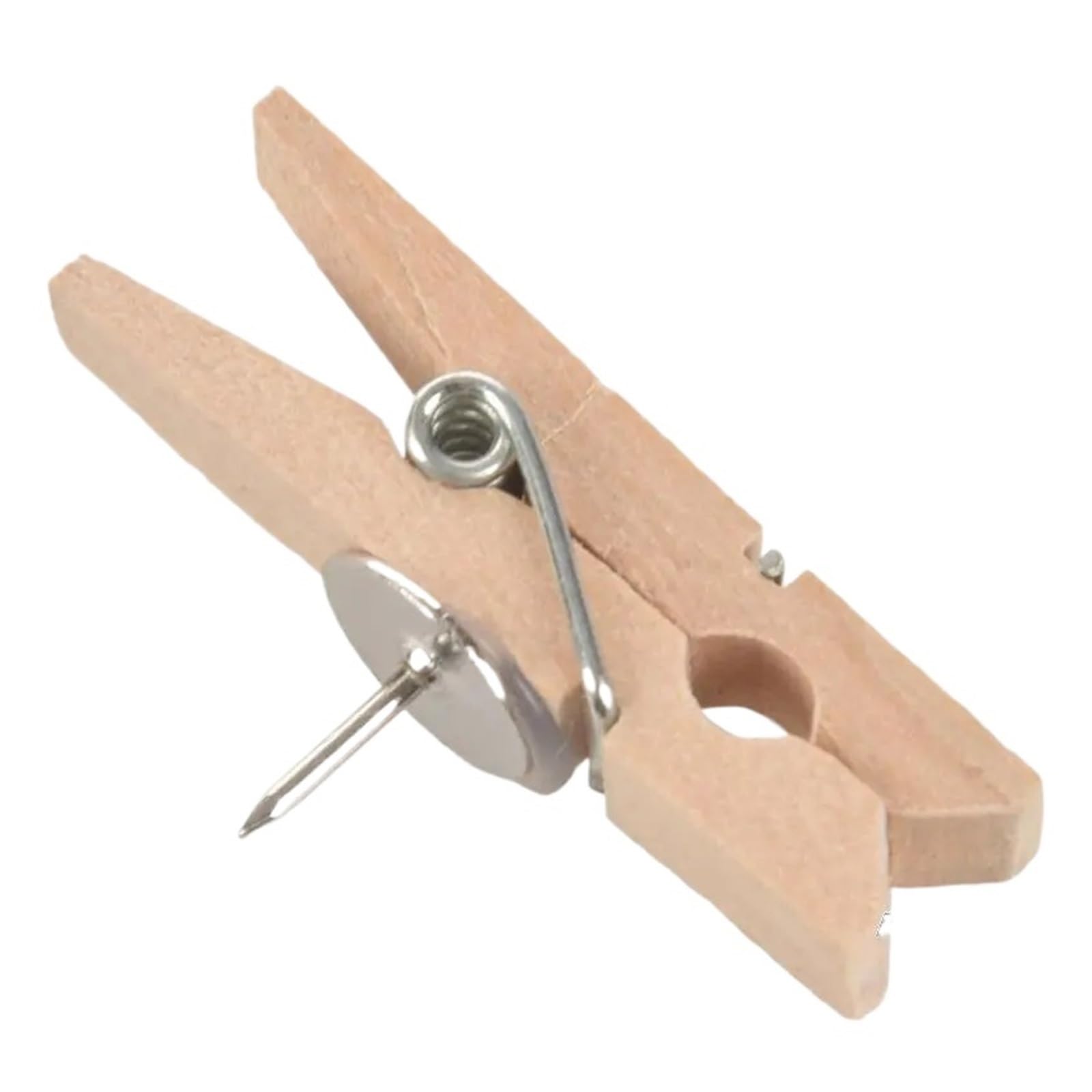 Puntine da Disegno in Legno Puntine con clip in legno da disegno, Graffette Perni 100 pezzi