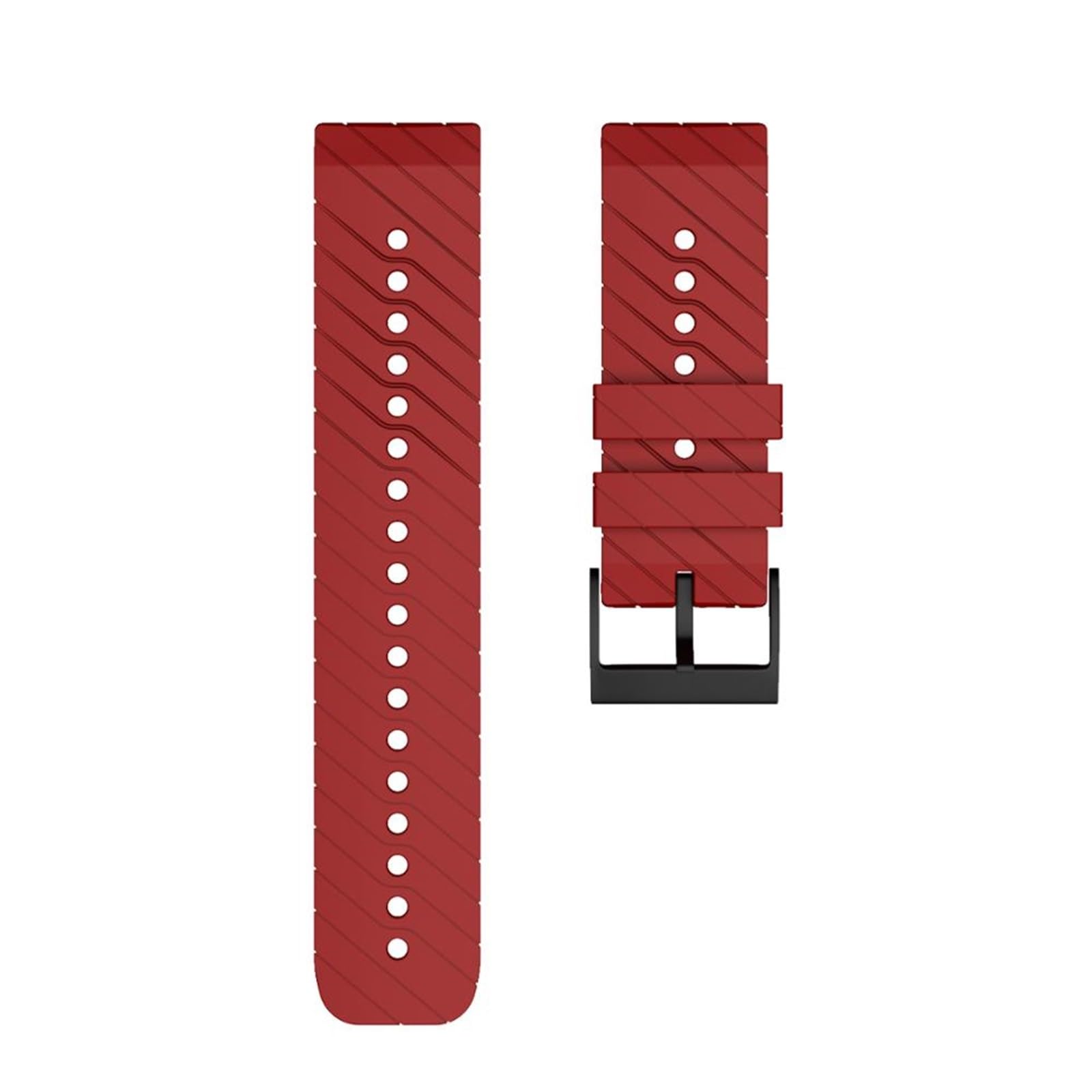HABITZ Sportowe silikonowe paski do zegarków kompatybilne for paskami SUUNTO 9 Baro Miękka silikonowa opaska na nadgarstek Wymiana kompatybilna for SUUNTO Spartan /9 Baro Copper Strsp (Color : Rosso