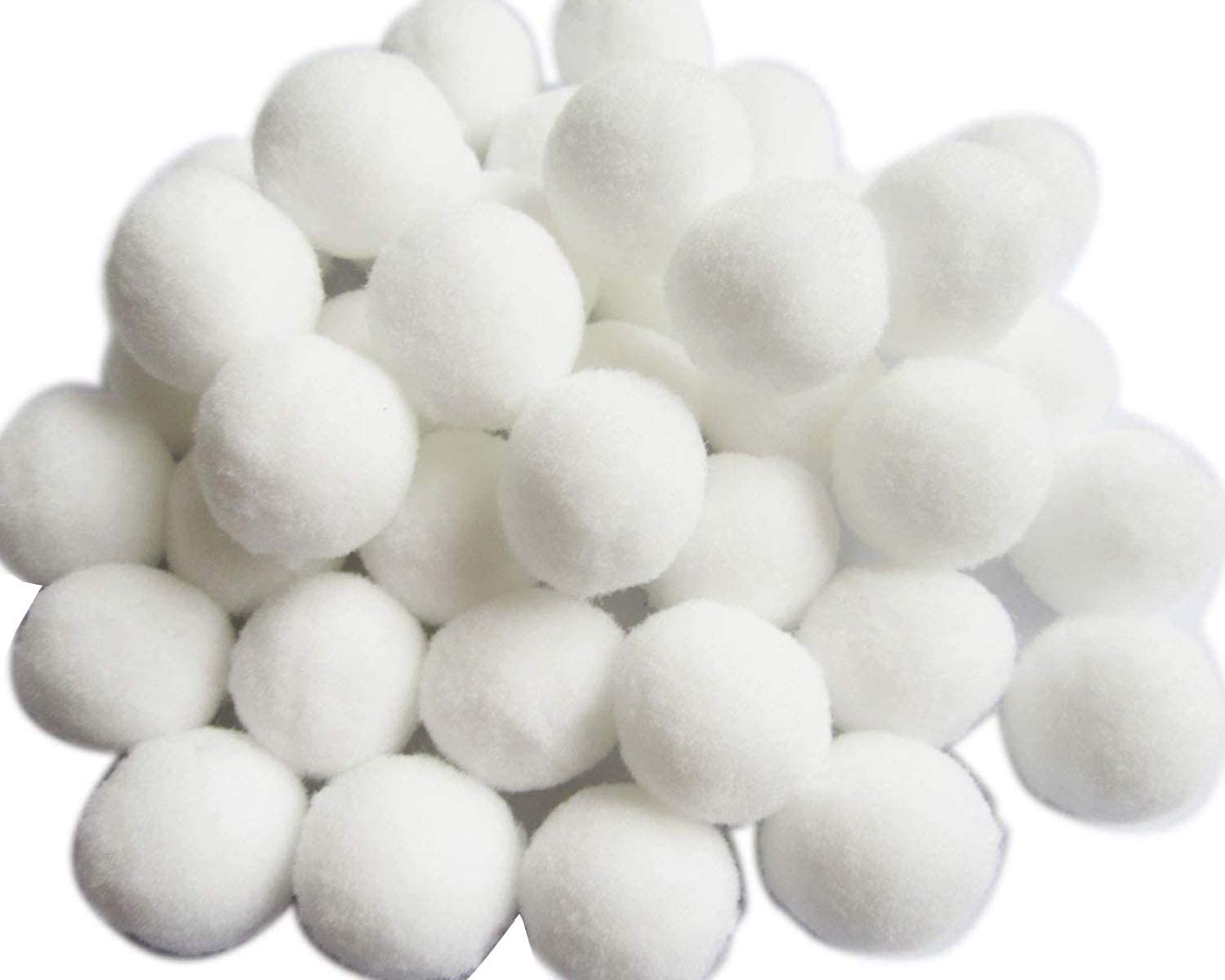 3A Featuretail Pom Pom Balls for Hobby Supplies and DIY Creative Crafts Decorations, Sewing Crafts & Jewelry Making (2CM 100 Pc, White Pompom)-image-19