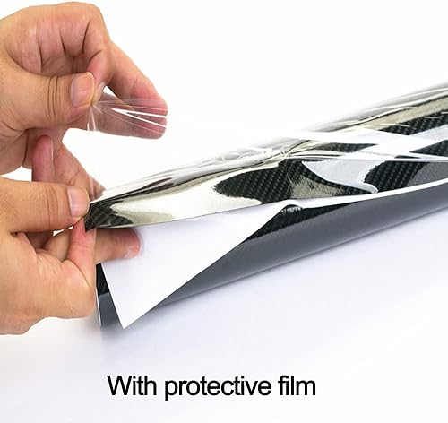Miniatura 3 de LZLRUN Adhesivo de vinilo de fibra de carbono 7D de alto brillo con aire Realease sin burbujas, antiarrugas, viene con herramienta de instalación (1