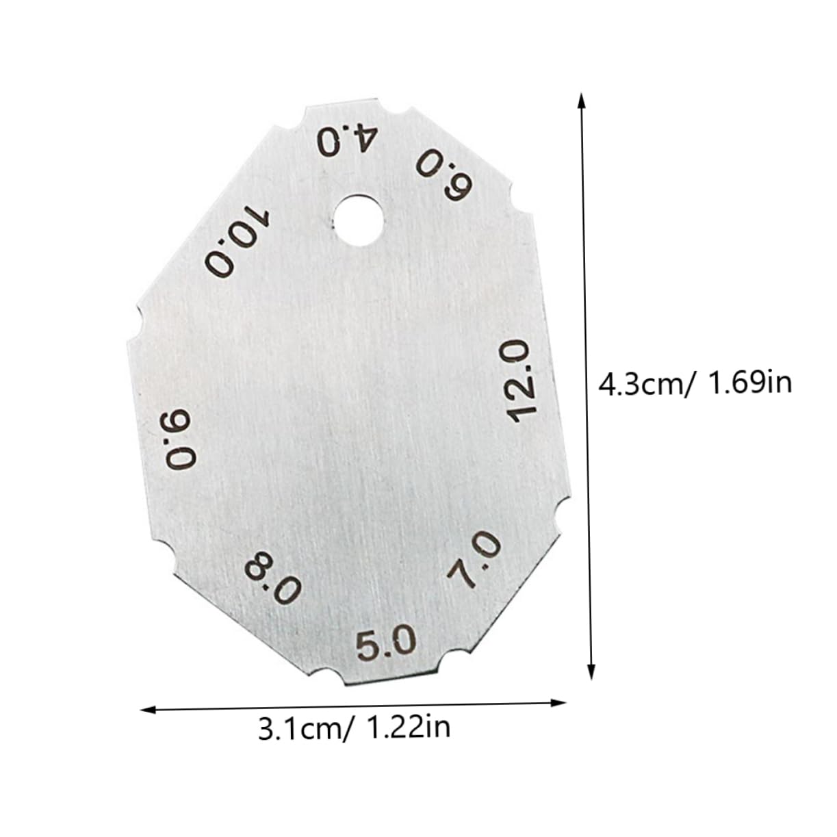 DOITOOL Stainless Steel Welding Gauge Key Pocket Gage for Weld Seam Test Inspection Ruler Easy to Use
