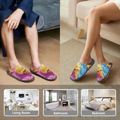 Slippers for Women Ice Cream Cone Sprinkles Soft Fuzzy Women's Slippers Indoor and Outdoor Shoes4