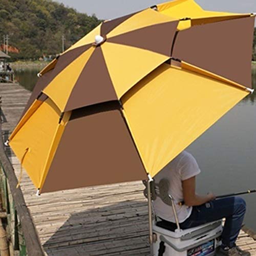 Sombrilla de pesca de 2.2m con vinilo protector solar sombrilla plegable doble 6