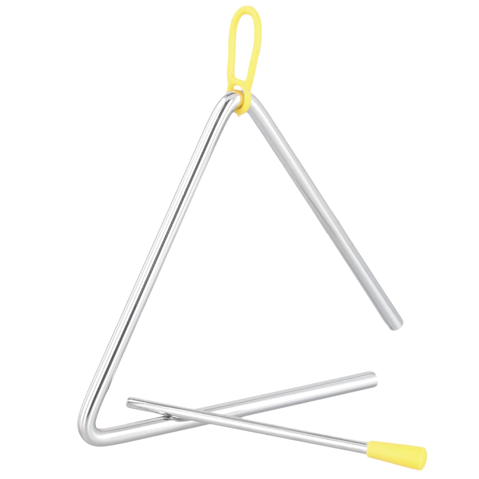 KEILEOHO 10 Pz Strumenti Musicali a Triangolo con Bacchetta, 15 cm / 6 Pollici, Strumenti a Percussione per Principianti, Scuola, Pratica e Spettacoli Professionali