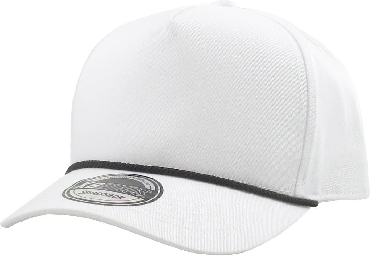 KBETHOS Pro Style 5 Panel Rope Baseball Cap with Adjustable Snapback