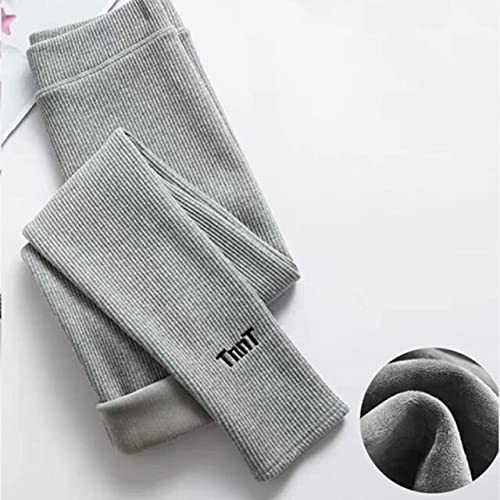 Leggings anti froid pour femme à taille haute en maille de cachemire