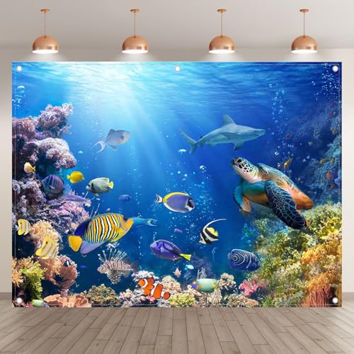Fondo Fotográfico 8x6 pies Bajo el Mar para Decoración miniatura 2