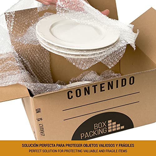 BOXPACKING | Luchtkussenfolie Rol | 40 cm breed x 10 m lang | Noppenfolie voor Verpakkingen en Verhuizingen - Afbeelding 6