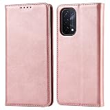 【Hamany】OPPO A54 5G ケース 手帳型 oppo a54 ケース カード収納 スマホケース オッポ A54 5G 収納 au OPG02 ケース 耐衝撃 耐摩擦 耐久性 横置きスタンド機能 oppoa54スマホケース マグネット式 レザー カバー -ファッションローズゴールド