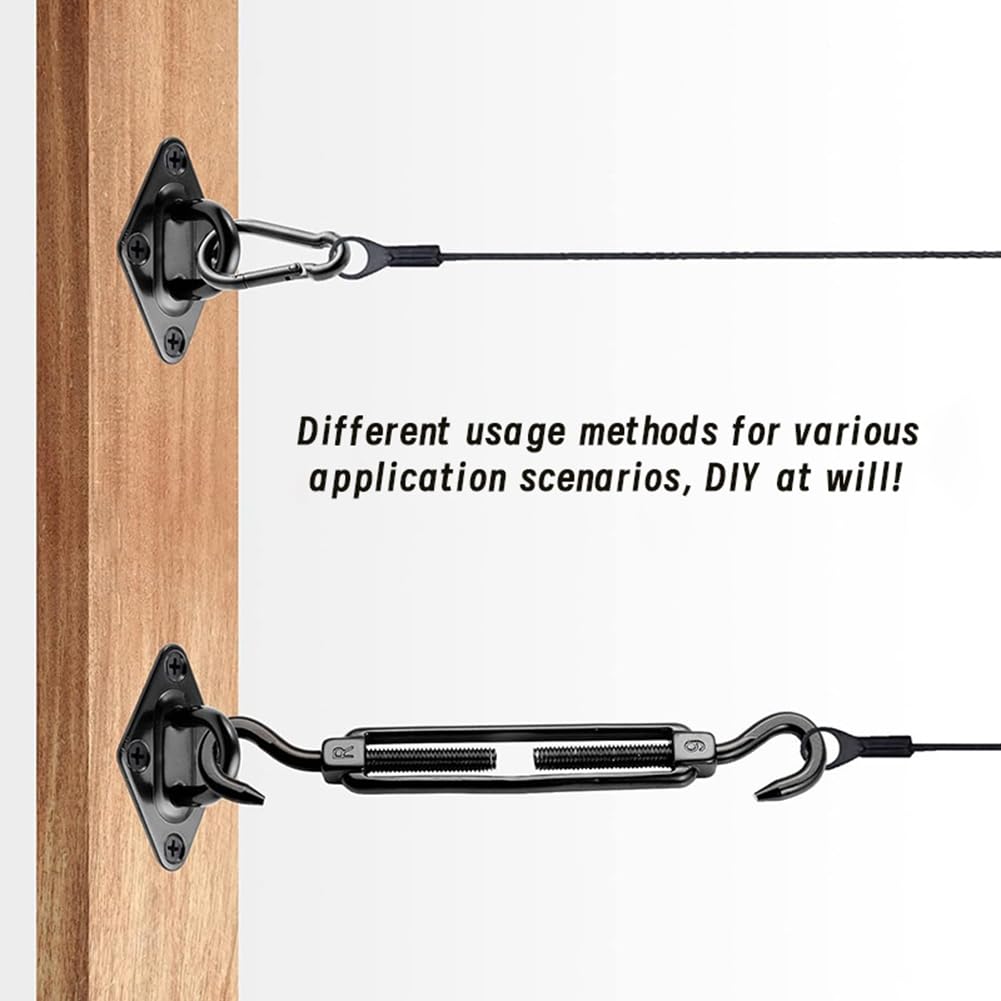 Wuden 44 Pcs Sun Shade Sail Hardware Kit for Triangle Rectangle Sun Shade Sail Installation,for Patio, Garden Outdoors