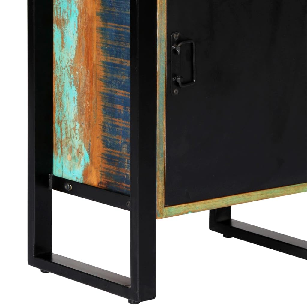Regał na książki z litego drewna, 45 x 30 x 171 cm, z 1 drzwiami i 3 półkami, wyjątkowy organizer Cube na książki, dekoracje i akta