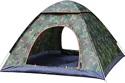 Barraca de Camping Iglu Camuflada Impermeável 3 Pessoas com Mosquiteiro Portátil Leve com Bolsa