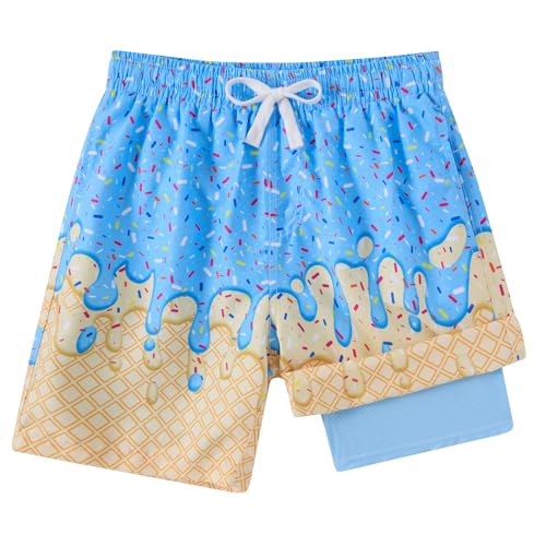 westwolf Swim Shorts for Teens Kids Blue Ice Cream...